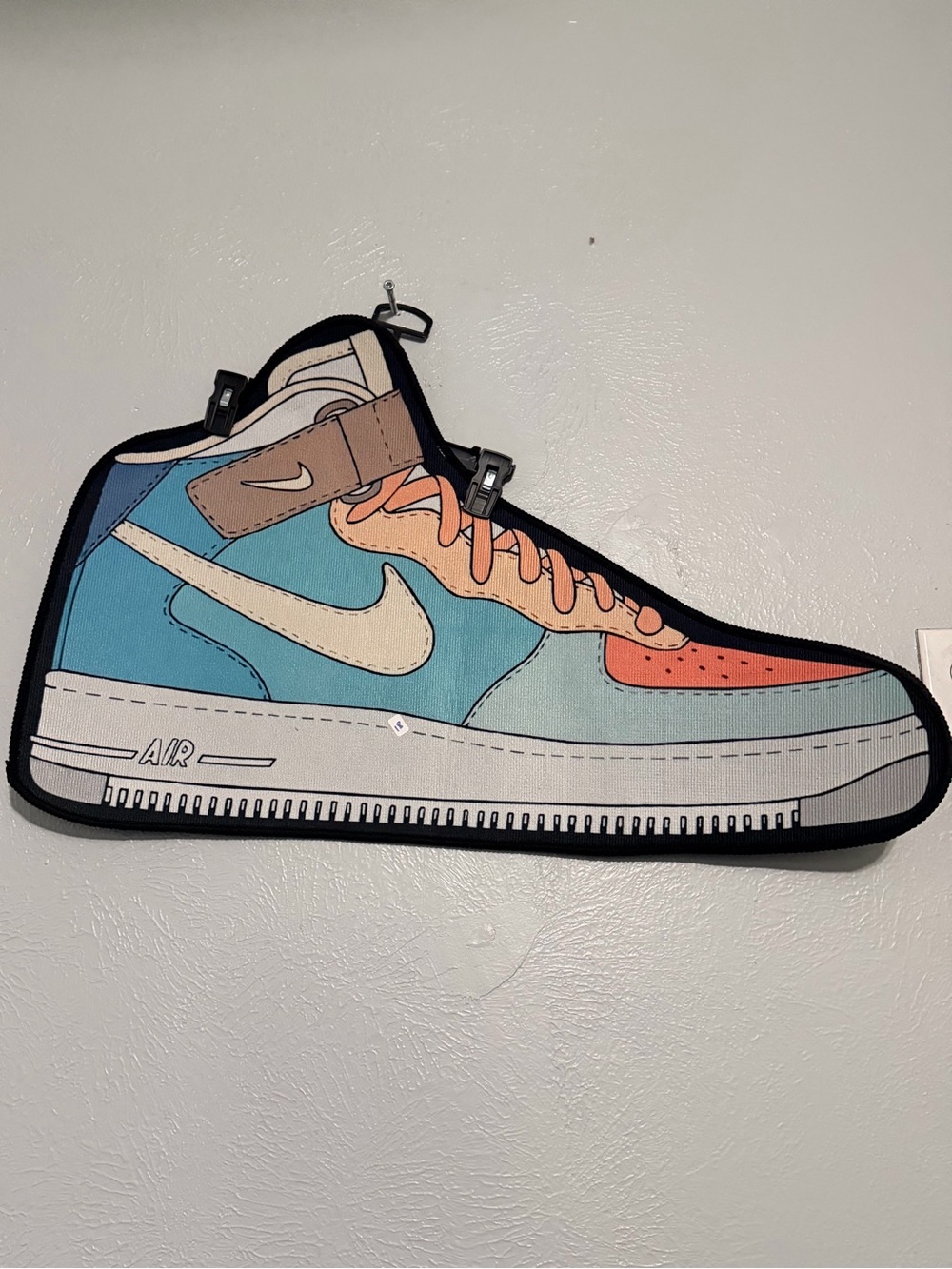 Nike Air Force 1 Mid Unisex Mid Top Multicolor Custom Made Rug/Wall Decor 31x19